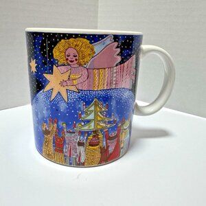 Kiki Suarez Mug I Bring You the Star of Peace Christmas Tree Angel People 1998